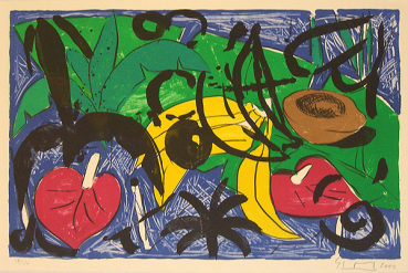 Stefan Szczesny, Bananas - Birthday Suite, Lithografie