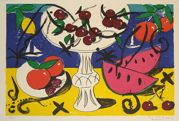 Stefan Szczesny, Cherries an Melons - Birthday Suite, Lithografie
