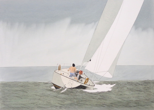 Frank Kaczmarek, The Yachtsman, Radierung